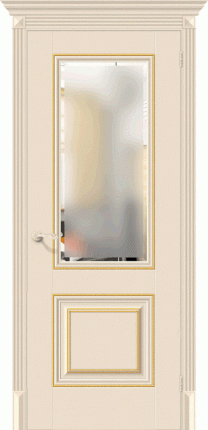 Межкомнатная дверь Классико-33G-27, остеклённая, Ivory