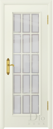 Межкомнатная дверь Криста-2 остеклённая эмаль жасмин