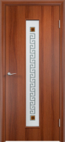 Межкомнатная дверь ламинированная Квадрат, остеклённая, итальянский орех