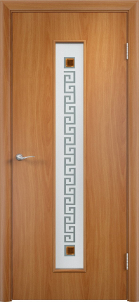 Межкомнатная дверь ламинированная Квадрат, остеклённая, миланский орех