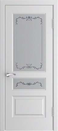 Межкомнатная дверь эмаль Luxor L-2, остеклённая, белый