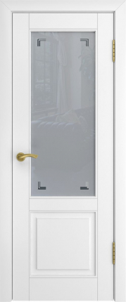 Межкомнатная дверь L-5, остеклённая, белый