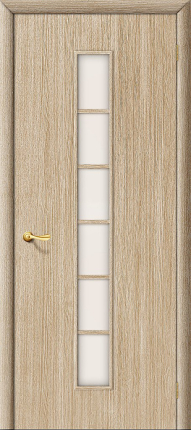 Межкомнатная дверь ламинированная 2С Лесенка, остеклённая, беленый дуб