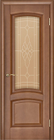 Шпонированная межкомнатная дверь Лаура, остеклённая, Регидорс, анегри 74 тон