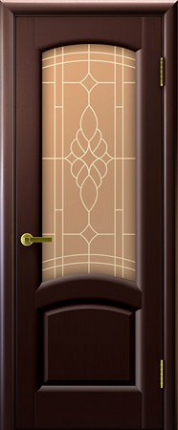 Межкомнатная дверь шпон Luxor Лаура, остеклённая, венге
