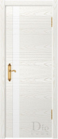 Межкомнатная дверь шпонированная DioDoor Лайн-1 остеклённая ясень белый