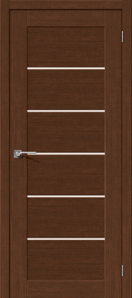 Межкомнатная дверь Легно-22, остеклённая, Brown Oak
