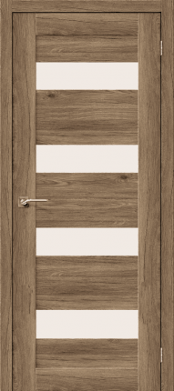 Межкомнатная дверь экошпон Bravo Легно-23, остеклённая, Original Oak