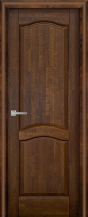 Межкомнатная дверь из массива ольхи Лео, глухая, античный орех