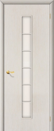 Межкомнатная дверь ламинированная Лесенка, остеклённая, беленый дуб