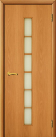 Межкомнатная дверь ламинированная 2С Лесенка, остеклённая, миланский орех