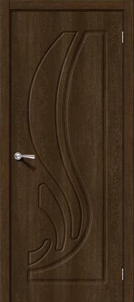 Межкомнатная дверь ПВХ Лотос-1, глухая, Dark Barnwood