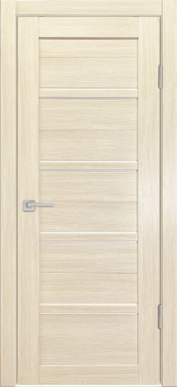 Межкомнатная дверь ЛУ-08, остеклённая лакобель белый, капучино