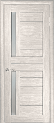 Межкомнатная дверь экошпон Luxor ЛУ-27, остеклённая, капучино