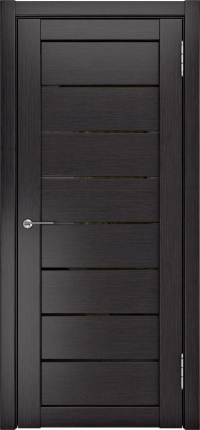 Межкомнатная дверь ЛУ-7, остеклённая, черное, венге