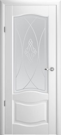 Межкомнатная дверь Лувр-1 остеклённая белый
