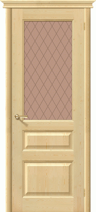 Межкомнатная дверь массив сосны М 5, остеклённая, под окраску