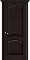 Межкомнатная дверь массив сосны М 7, глухая, темный лак