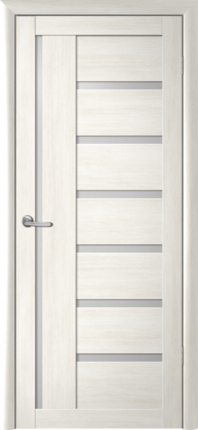 Межкомнатная дверь Мадрид остеклённая белый кипарис мателюкс