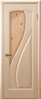 Шпонированная межкомнатная дверь Мария, остеклённая, Регидорс, беленый дуб