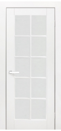 Межкомнатная дверь Марко, остекленная, белая