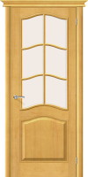 Межкомнатная дверь массив сосны М 7, остеклённая, медовый
