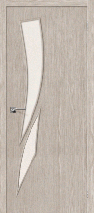 Межкомнатная дверь финиш флекс Bravo Мастер-10, остеклённая, 3D Cappuccino