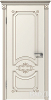 Межкомнатная дверь эмаль VFD Милана, глухая, слоновая кость, Ivory патина капучино