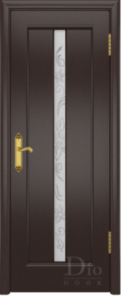 Межкомнатная дверь шпонированная DioDoor Миланика-2, остеклённая, венге