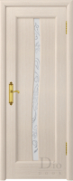 Межкомнатная дверь шпонированная DioDoor Миланика-3, остеклённая, беленый дуб