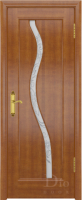 Межкомнатная дверь шпонированная DioDoor Миланика-4, остеклённая, анегри