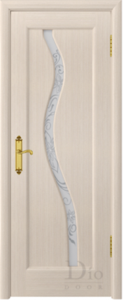 Межкомнатная дверь Миланика-4, остеклённая, беленый дуб