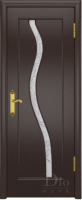 Межкомнатная дверь шпонированная DioDoor Миланика-4, остеклённая, венге