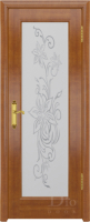Межкомнатная дверь шпонированная DioDoor Миланика, остеклённая, анегри