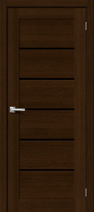 Межкомнатная дверь Модерн-22, остекленная, Golden Oak/Black Star