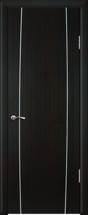Межкомнатная дверь Модерн, глухая, венге полосатый