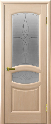 Межкомнатная дверь Анастасия, остеклённая, Регидорс, беленый дуб