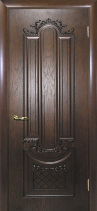 Межкомнатная дверь шпон Текона Мулино 05, глухая, дуб коньячный