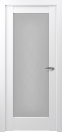 Межкомнатная дверь Неаполь S, остекленная, белый
