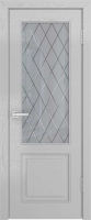 Межкомнатная дверь шпон Luxor Нео-1, остекленная, ясень манхеттен