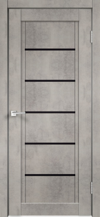 Межкомнатная дверь экошпон Velldoris NEXT 1, остеклённая, муар светло-серый