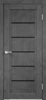 Межкомнатная дверь экошпон Velldoris NEXT 1, остеклённая, муар темно-серый