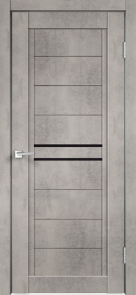 Межкомнатная дверь экошпон Velldoris NEXT 2, остеклённая, муар светло-серый