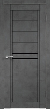 Межкомнатная дверь NEXT 2, остеклённая, муар темно-серый