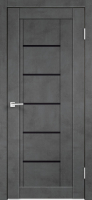 Межкомнатная дверь экошпон Velldoris NEXT 3, остеклённая, муар темно-серый