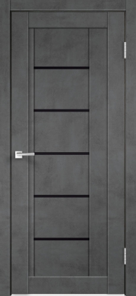 Межкомнатная дверь NEXT 3, остеклённая, муар темно-серый