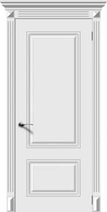 Дверь межкомнатная эмаль Верда Ноктюрн, глухая, белый