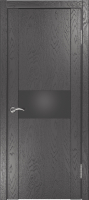 Межкомнатная дверь шпон Luxor Орион 1, остеклённая, дуб серая эмаль