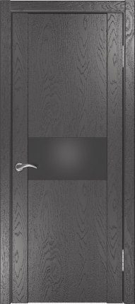 Межкомнатная дверь шпон Luxor Орион 1, остеклённая, дуб серая эмаль