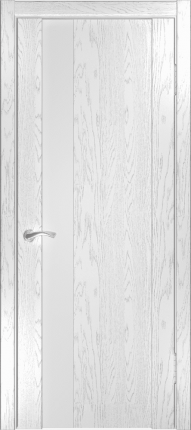 Межкомнатная дверь шпон Luxor Орион 3, остеклённая, дуб белая эмаль